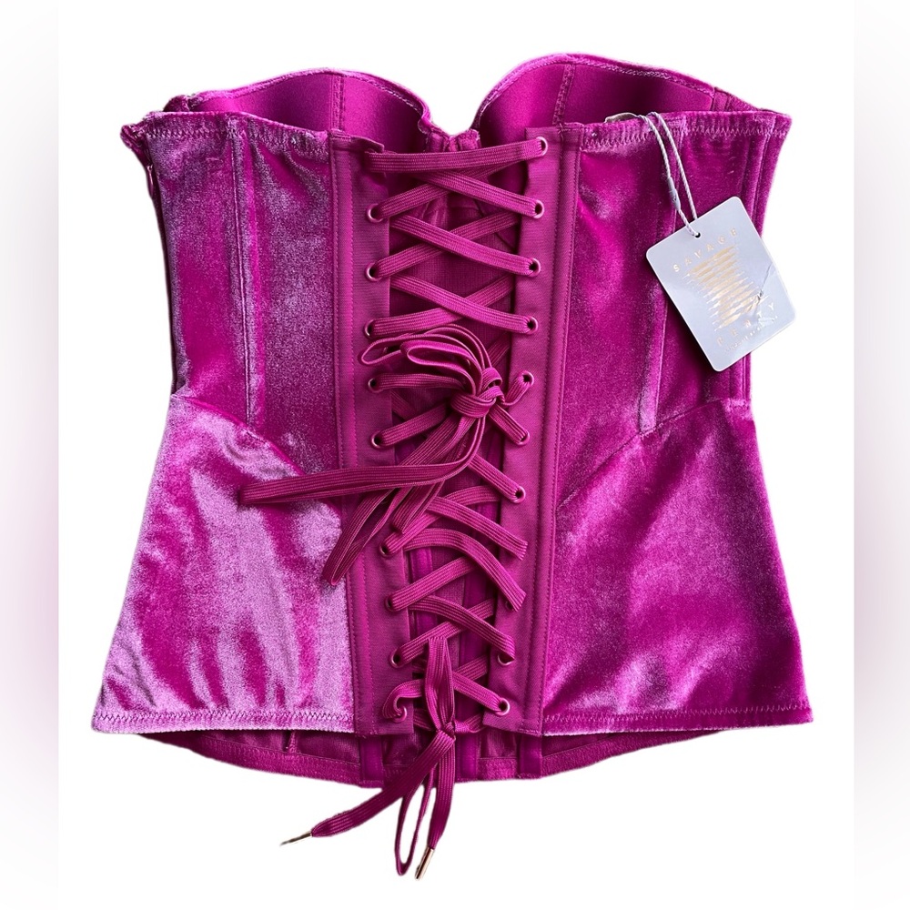 Savage x Fenty Velvet Vixen Corset in Purple Heat - S - Picture 4 of 8